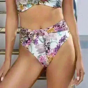 Floral High Rise Swimsuit Bottoms Size Small NWT​​